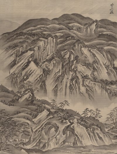 Paysage rocheux, vers 1887 - Kawanabe Kyosai