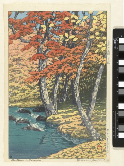 Automne à Oirase - Kawase Hasui (signed by artist)