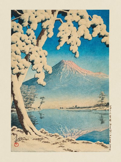 Fuji sous la neige, Tagonoura (1932) - Kawase Hasui