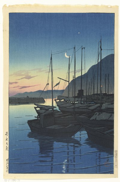 Matin à Beppu - Kawase Hasui