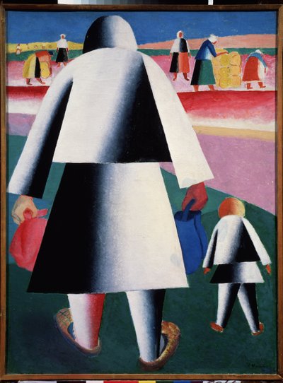 À la récolte (Martha et Vanka) - Kazimir Severinovich Malevich