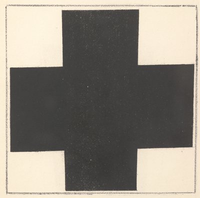 Croix noire de "Suprématisme : 34 dessins" - Kazimir Severinovich Malevich