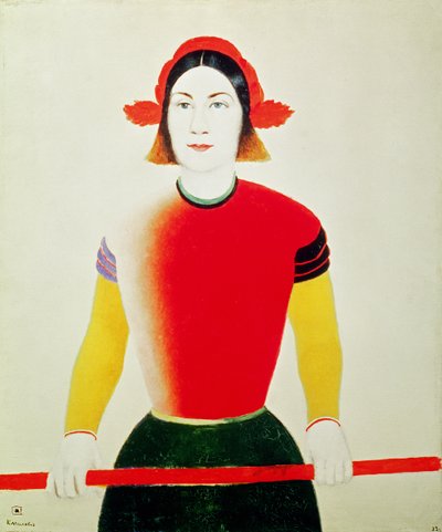 Fille avec une perche - Kazimir Severinovich Malevich