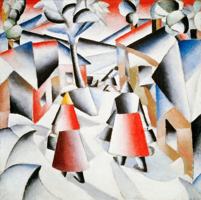 Matin au village après la tempête de neige - Kazimir Severinovich Malevich
