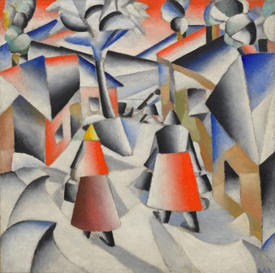 Matin au village après la tempête de neige - Kazimir Severinovich Malevich