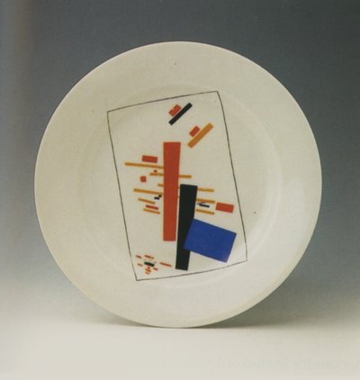 Assiette avec décoration suprématiste - Kazimir Severinovich Malevich