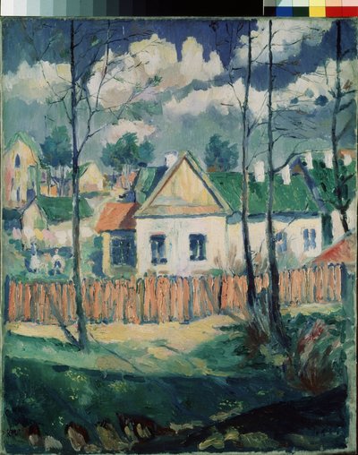 Printemps. Paysage avec une petite maison - Kazimir Severinovich Malevich