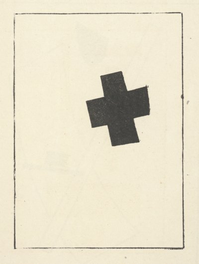 Petite croix noire, inclinée de Suprematism: 34 Drawings - Kazimir Severinovich Malevich