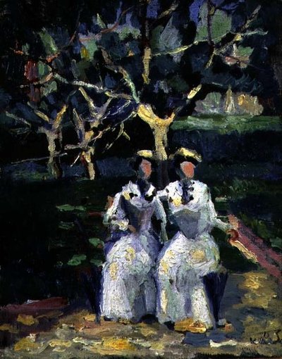 Deux femmes dans un jardin - Kazimir Severinovich Malevich