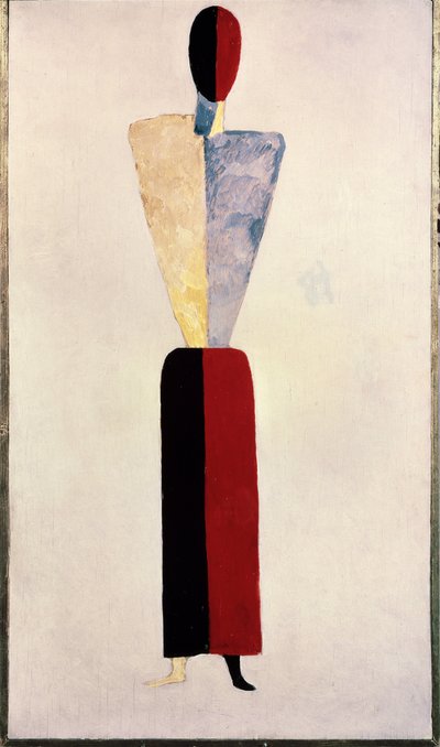 Une fille (forme sur fond blanc) - Kazimir Severinovich Malevich