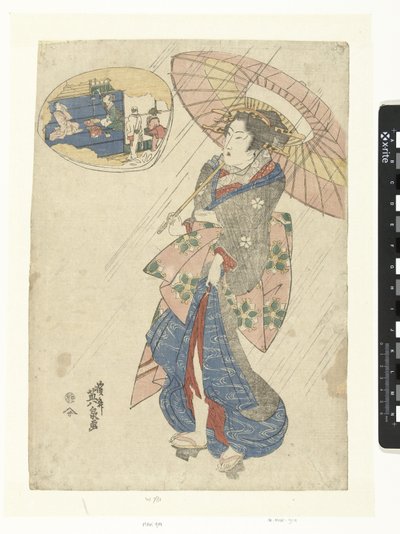 Courtisane sous la pluie - Keisai Eisen