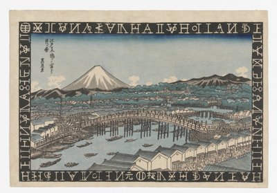 Mont Fuji vu de Nihonbashi à Edo - Keisai Eisen