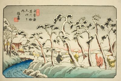 No. 15 : Itahana (Jugo : Itahana), de la série "Soixante-neuf stations du Kisokaido (Kisokaido rokujukyu tsugi no uchi)" - Keisai Eisen