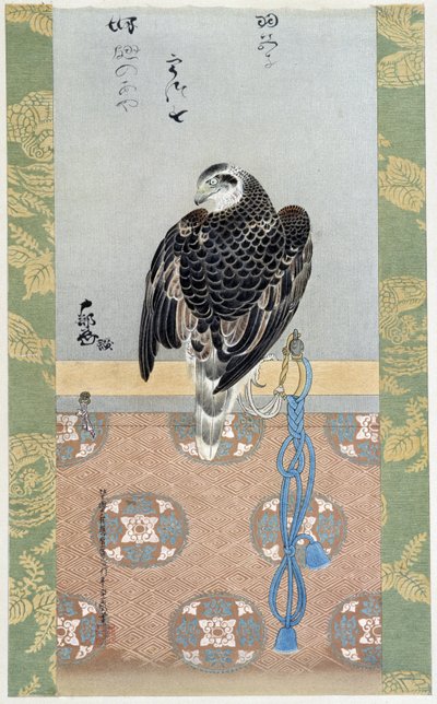 Faucon - peinture sur soie par Itaya Keishiu - Keishu Hiromasa Itaya