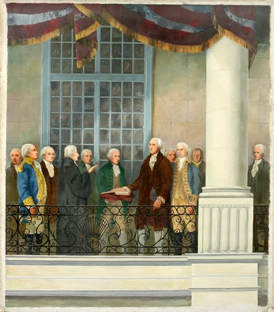 Inauguration de George Washington à Federal Hall, New York City - Keith Shaw Williams