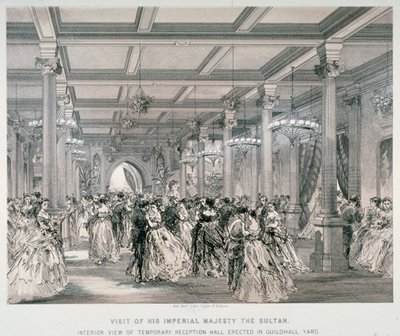 Réception pour le sultan de Turquie, Guildhall, City de Londres, 1867 - Kell Brothers