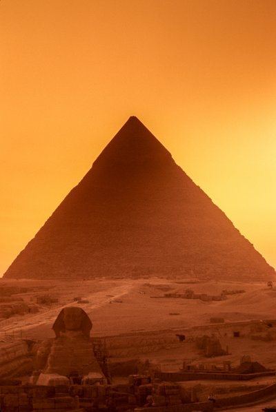 Ancien Empire égyptien; Pyramide de Khéphren et Sphinx; Gizeh; Égypte - Kenneth Garrett