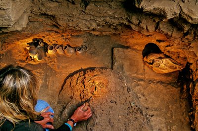 Moche; Sépultures; Huaca Dos Cabezas-Jecetepeque, Alana Cordy-Collins, Momie - Kenneth Garrett