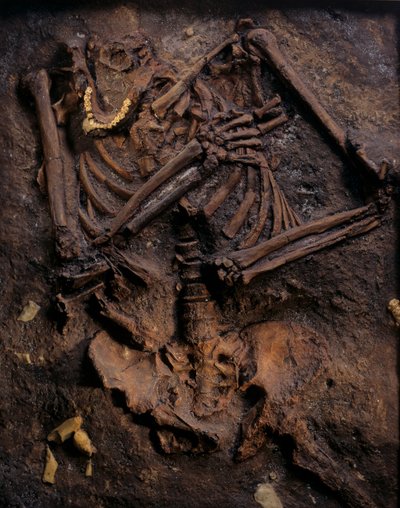 Néandertal, moulage peint, grotte de Kebara, Mont Carmel, "Moshe", vers 60 000 BP, Israël - Kenneth Garrett