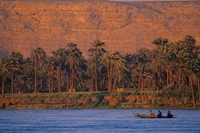 Paysage du fleuve Nil, Égypte, près d