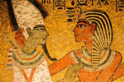 Peinture sur le mur nord de la tombe; Osiris; KV 62, Toutânkhamon et l
