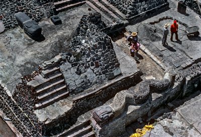 Tenochtitlan, Templo Mayor, Aztèque, calendrier, Mexique, archéologie, Mexico, institut... - Kenneth Garrett