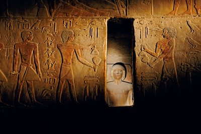Tombe de Ti ; Égypte ; Archéologie ; Ancien Empire ; Saqqarah, chambre du serdab - Kenneth Garrett