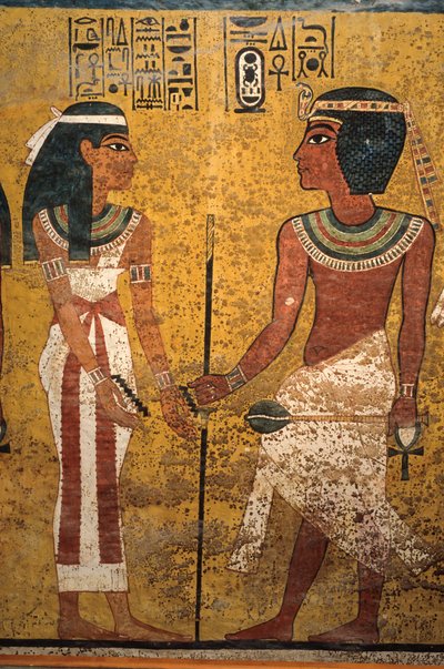 Tombe de Toutânkhamon, le pharaon face à la déesse Nout qui l