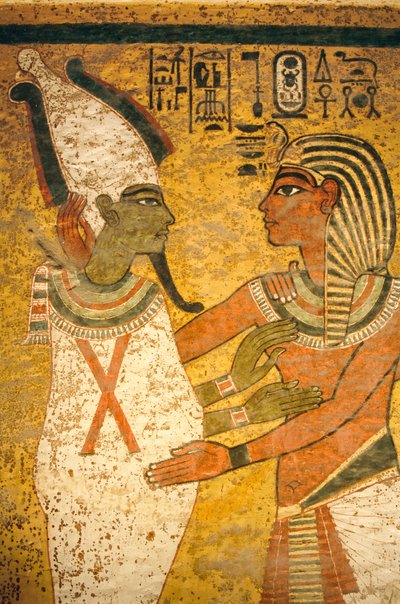 Peinture murale dans la tombe du roi Toutânkhamon; Égypte; Nouvel Empire; Toutânkhamon; Vallée des Rois - Kenneth Garrett