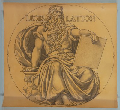 Législation, dessin animé pour mosaïque dans la rotonde du Capitole de l