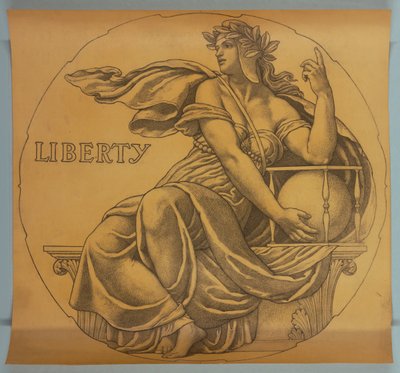 Liberté, dessin pour mosaïque dans la rotonde du Capitole de l