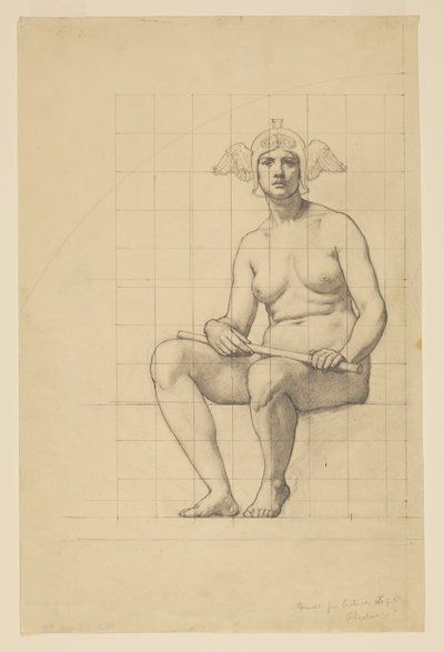 Étude de nu pour "La Vie Active," Lunette dans le bâtiment administratif, Oberlin College, Oberlin, OH - Kenyon Cox