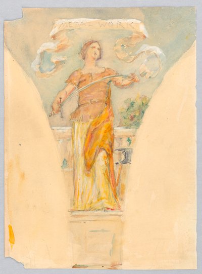 Allégorie de « Métallurgie », étude pour le dôme du bâtiment des fabricants, Exposition universelle de Chicago, IL - Kenyon Cox