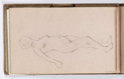 Page de carnet de croquis : Nu féminin - Kenyon Cox