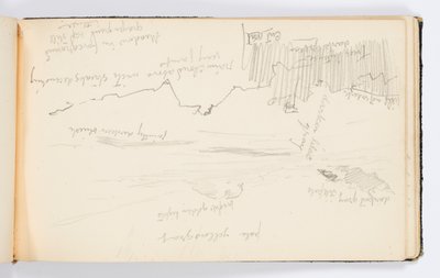 Page de carnet de croquis : Paysage - Kenyon Cox