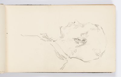 Page de carnet de croquis : Homme de profil - Kenyon Cox