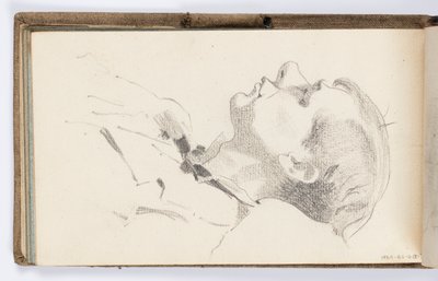 Page de carnet de croquis : Homme de profil - Kenyon Cox