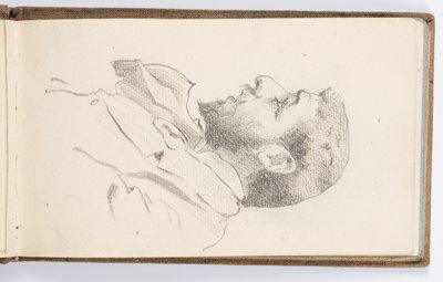 Page de carnet de croquis : Homme de profil - Kenyon Cox