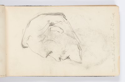 Page de carnet de croquis : Homme avec barbe de profil - Kenyon Cox