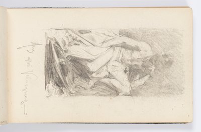 Page de carnet de croquis : Mars se reposant, d