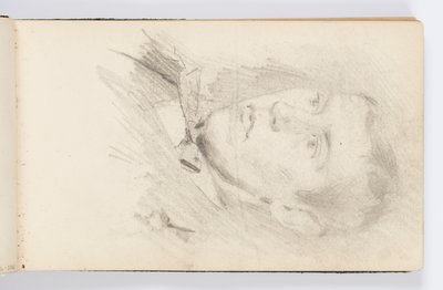Page de carnet de croquis : Portrait de jeune homme - Kenyon Cox