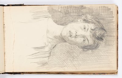 Page de carnet de croquis : Autoportrait - Kenyon Cox