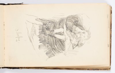 Page de carnet de croquis : Endormi - Kenyon Cox