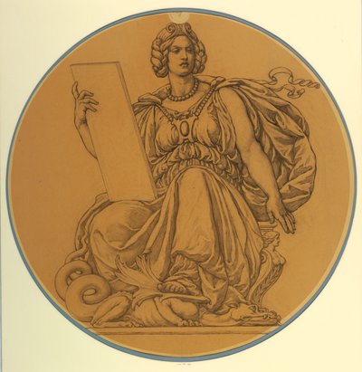 Étude pour "La Loi," Lunette au palais de justice du comté de Hudson, Jersey City, NJ - Kenyon Cox