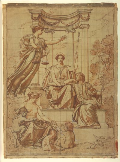 La Bienfaisance de la Loi, Conception pour une fresque au palais de justice du comté d
