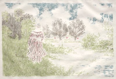Paysages : Femme en robe à rayures, 1898 - Ker Xavier Roussel