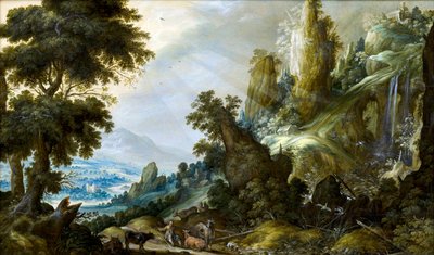 Paysage de Montagne avec Cascade - Kerstiaen de Keuninck