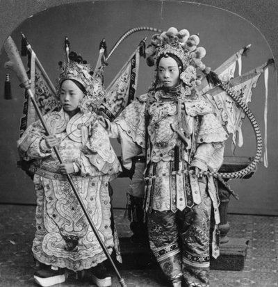 Mariée et marié chinois, Canton, Chine, fin du 19e ou début du 20e siècle - Keystone View Company