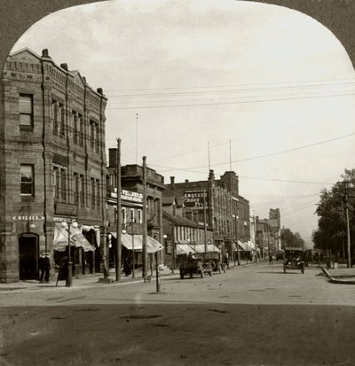 Rue Grafton, Charlottetown, Île-du-Prince-Édouard, Canada, début du XXe siècle - Keystone View Company