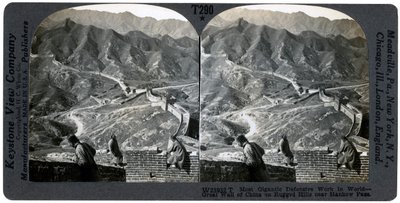 Grande Muraille de Chine, près du col de Hankow, Chine, vers 1900 - Keystone View Company